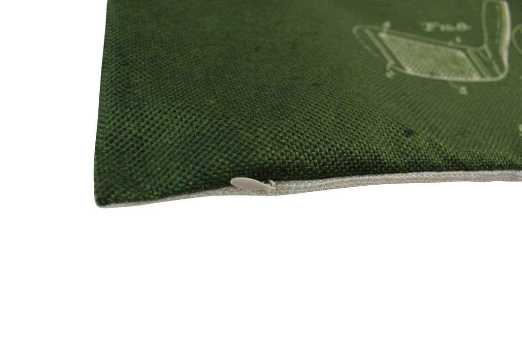 Vintage Golf Blueprint Throw Pillow