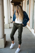 Mid-Weight Joggers, Moss Green