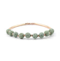 Lava Stone Essential Oil Bracelet – Light Green & Gold