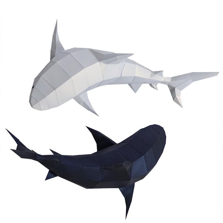 3D Shark Wall Art DIY Papercraft Kit