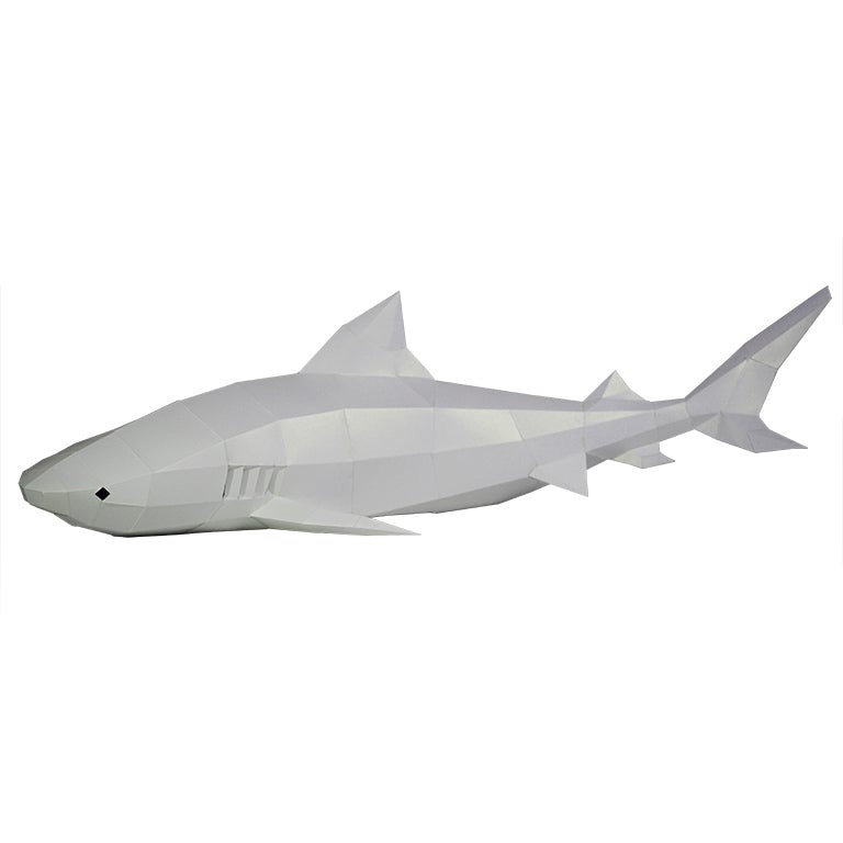 3D Shark Wall Art DIY Papercraft Kit