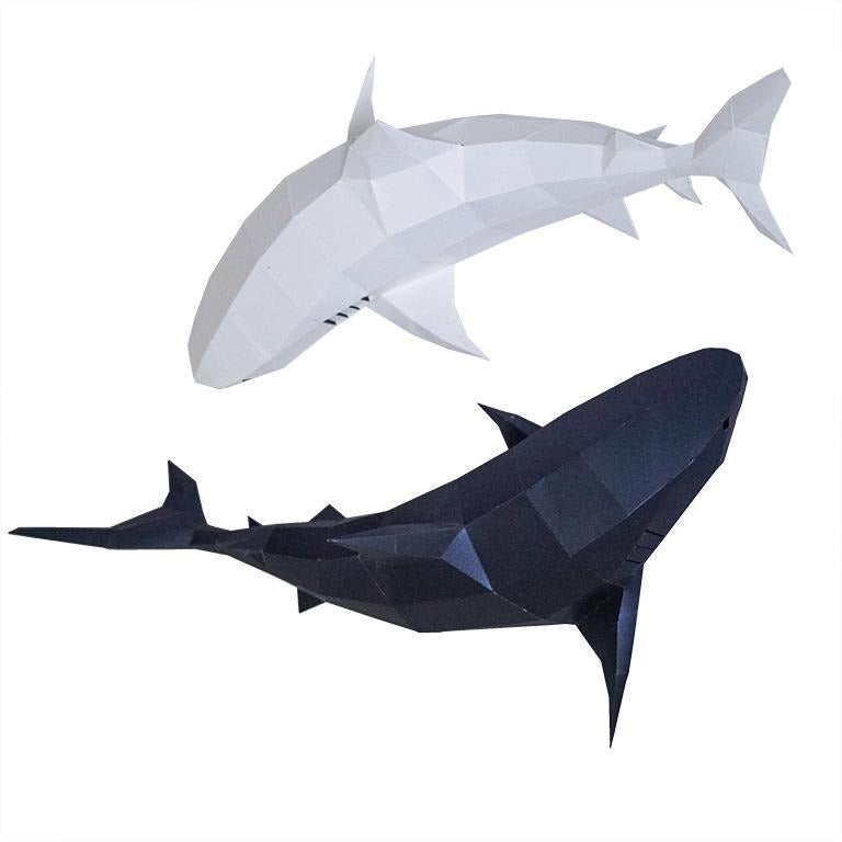 3D Shark Wall Art DIY Papercraft Kit