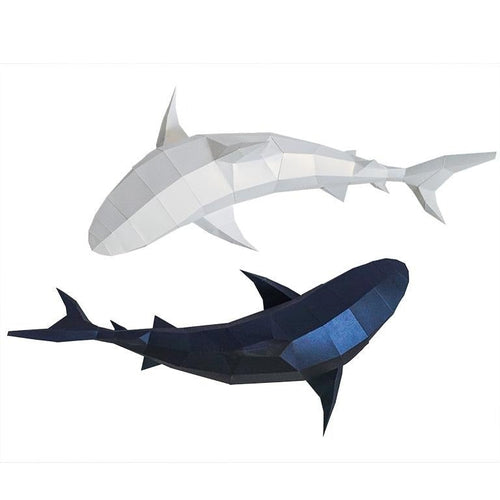 3D Shark Wall Art DIY Papercraft Kit