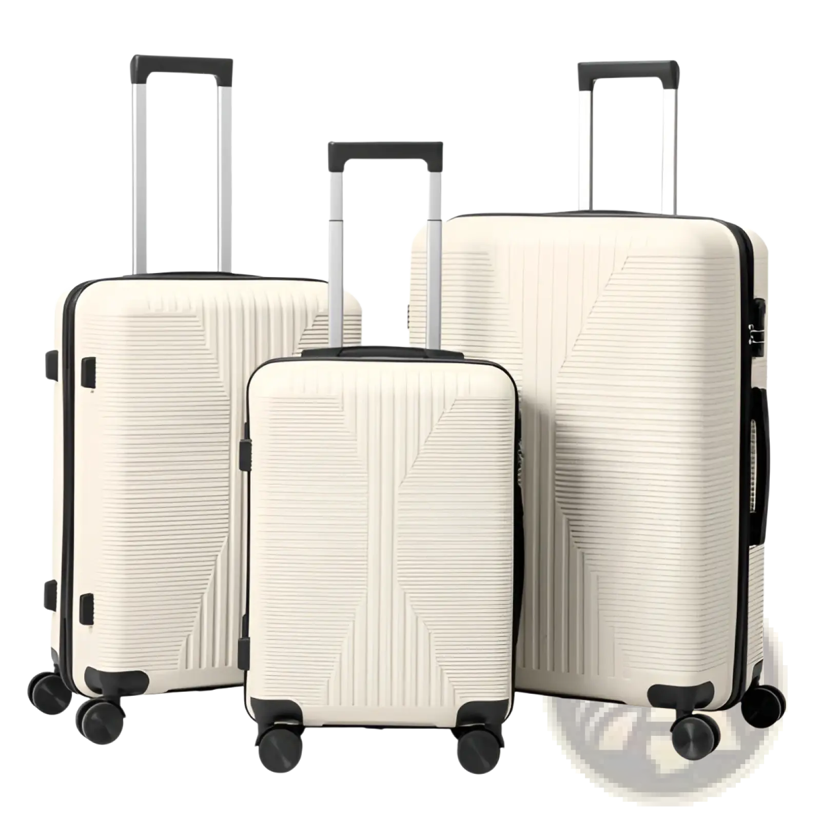Premium 3 Piece Pp Hardshell Spinner Suitcase Set