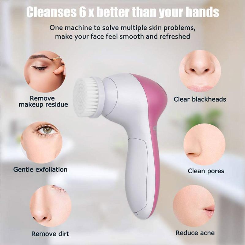 5-in-1 Facial Cleansing Brush Set