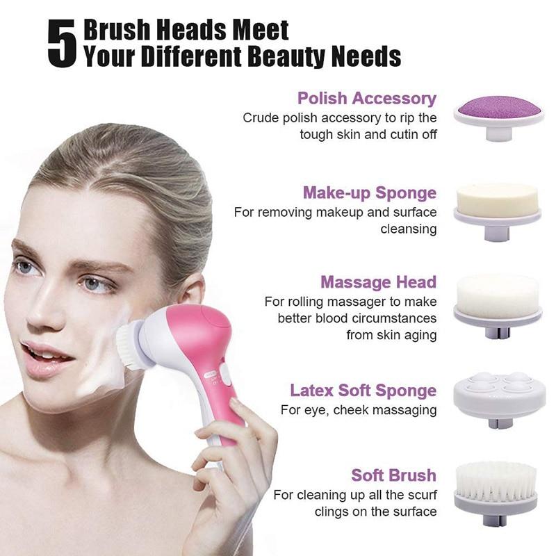 5-in-1 Facial Cleansing Brush Set