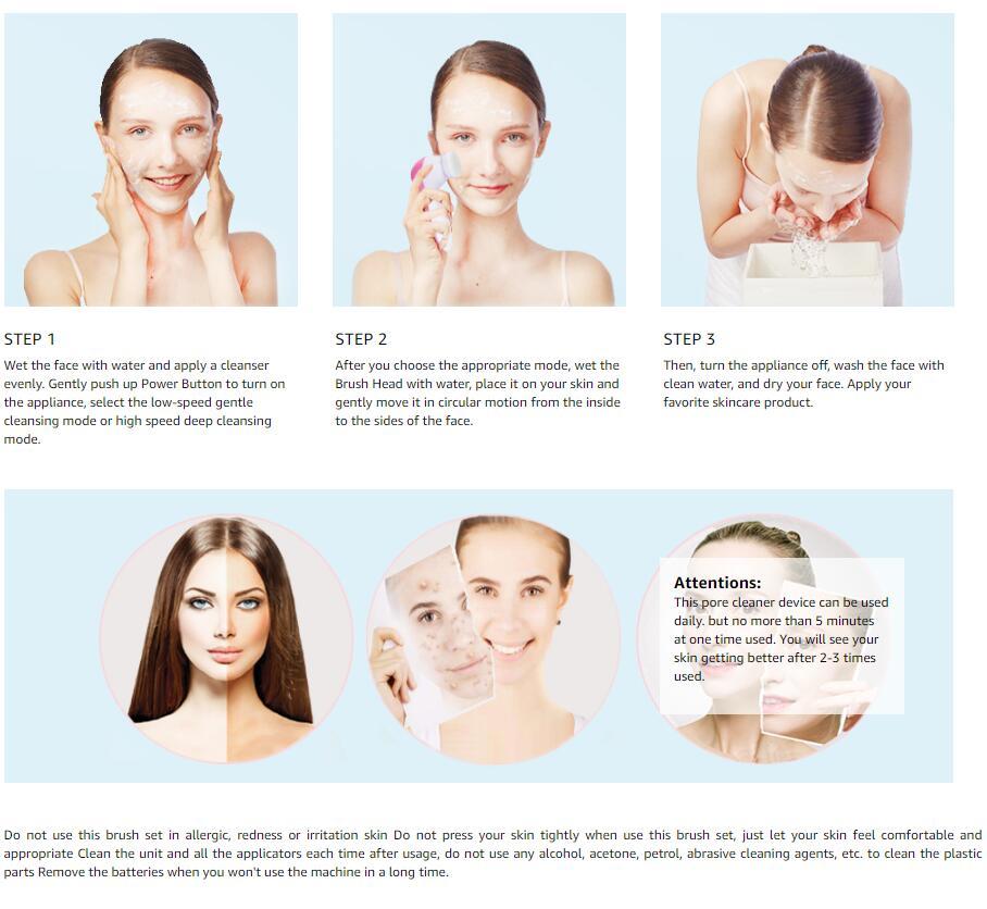 5-in-1 Facial Cleansing Brush Set