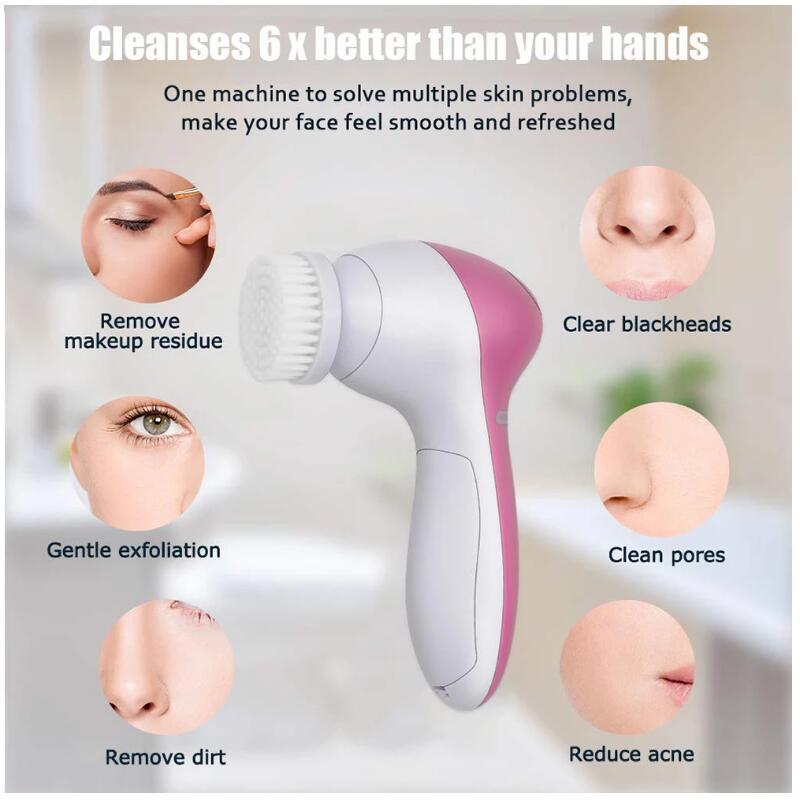 5-in-1 Facial Cleansing Brush Set