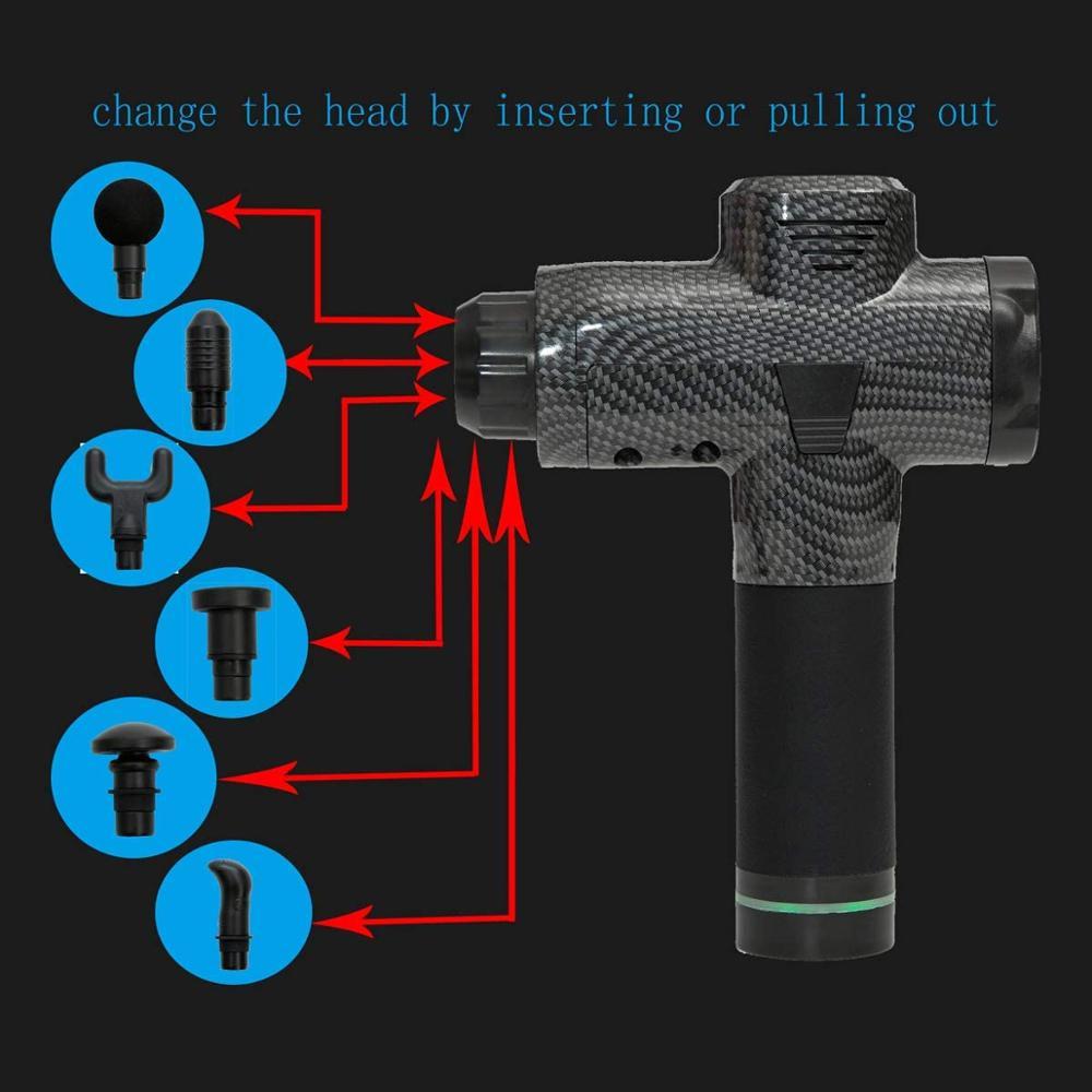 Handheld Deep Tissue Massager, 30 Speeds with 6 Heads