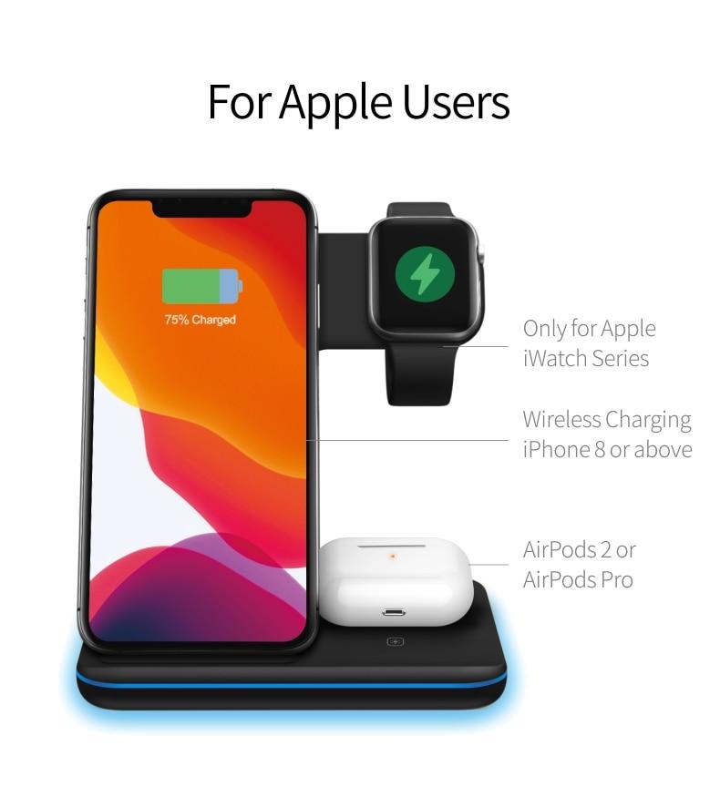 Ninja 15W 3-in-1 Fast Wireless Charging Station