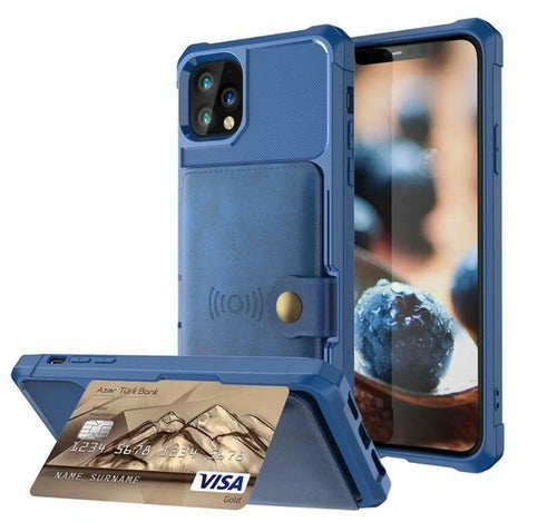 Coque de protection intégrale magnétique en cuir avec portefeuille pour iPhone
