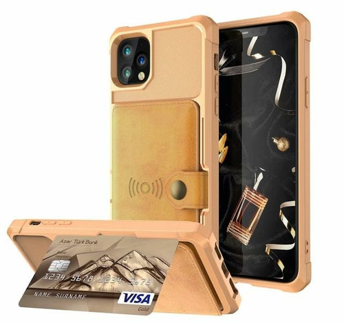 Coque de protection intégrale magnétique en cuir avec portefeuille pour iPhone