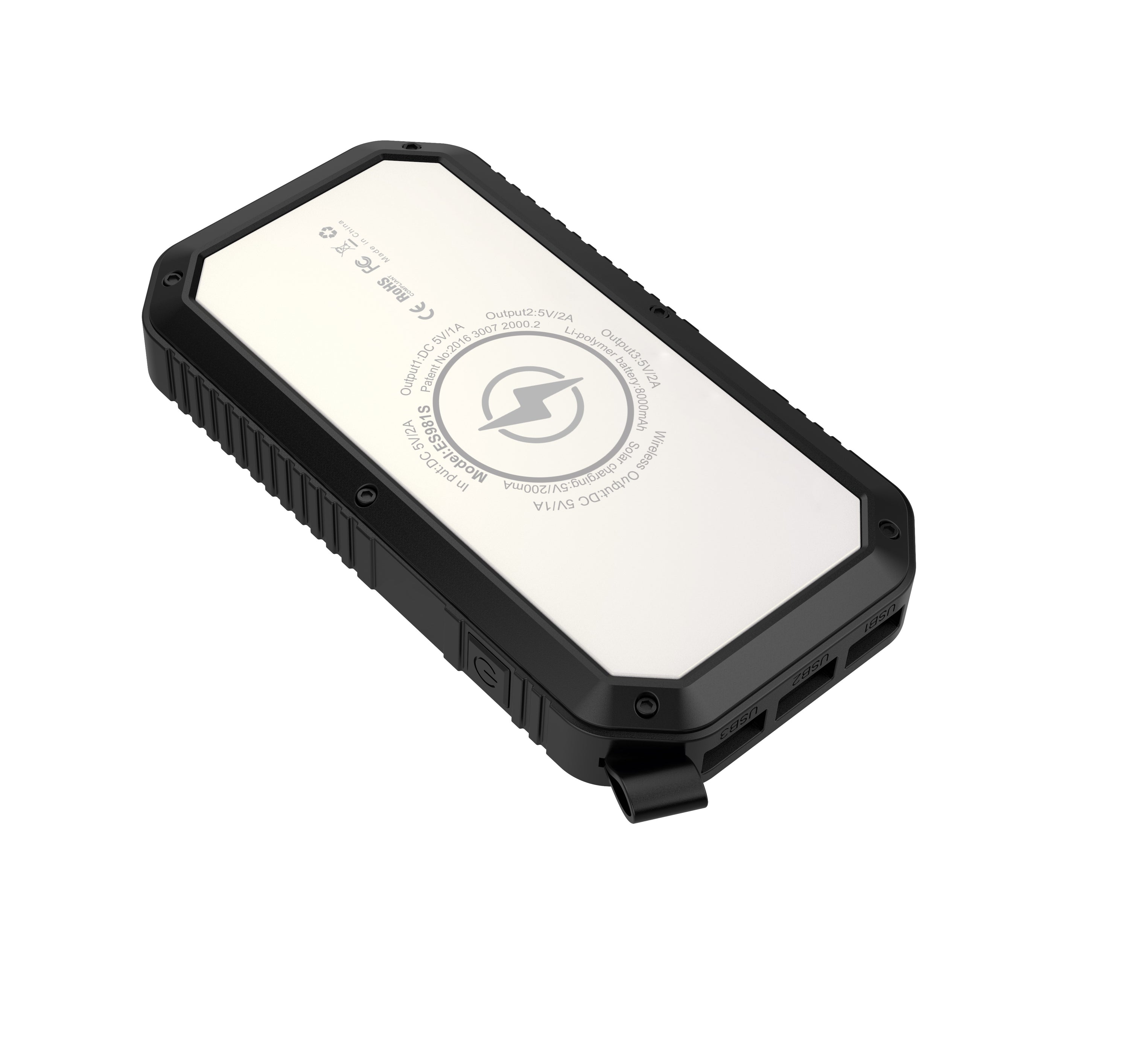 Sun Chaser Solar Wireless Charging Power Bank, 10,000 mAh
