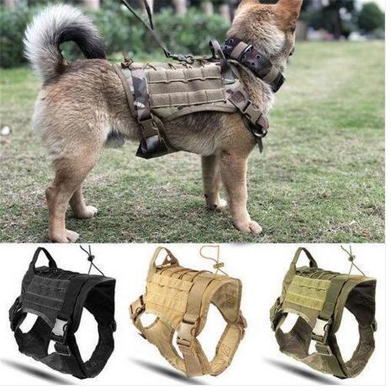 Tactical K9 Training Dog Harness (Adjustable MOLLE)