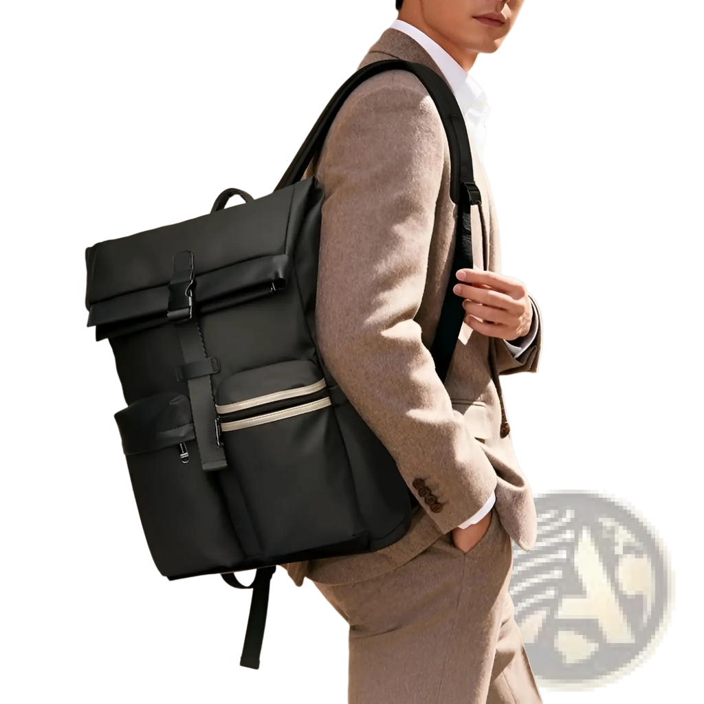 Roll Top Business Backpack Water Resistant 25l