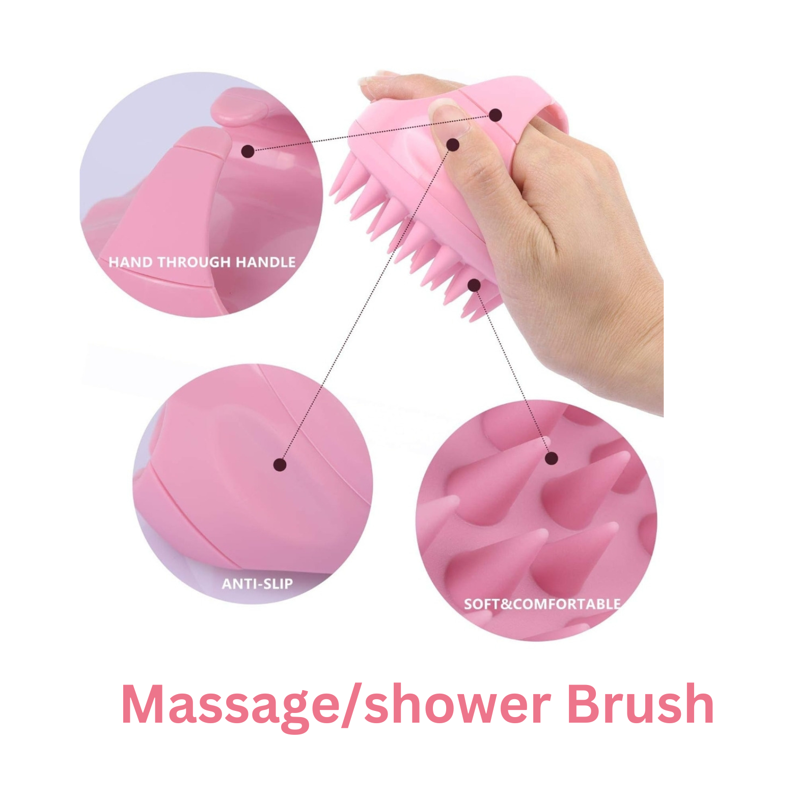 S-Secrets Scalp Massager & Shampoo Brush – Silicone
