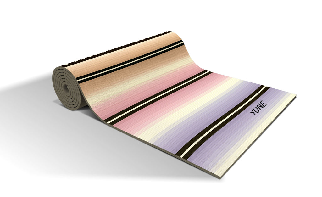 Yune Yoga 6mm Striped Yoga Mat – Non-Slip & Eco-Friendly