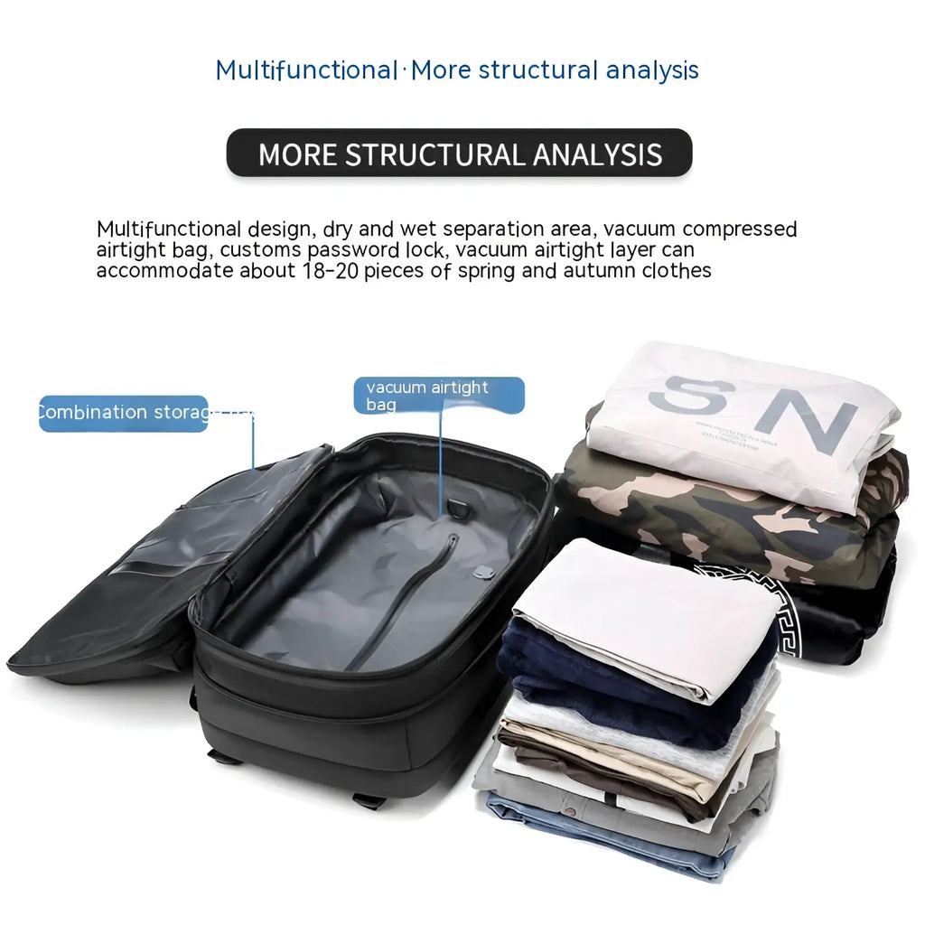 Travel Backpack Vacuum Compression Business Laptop Bag