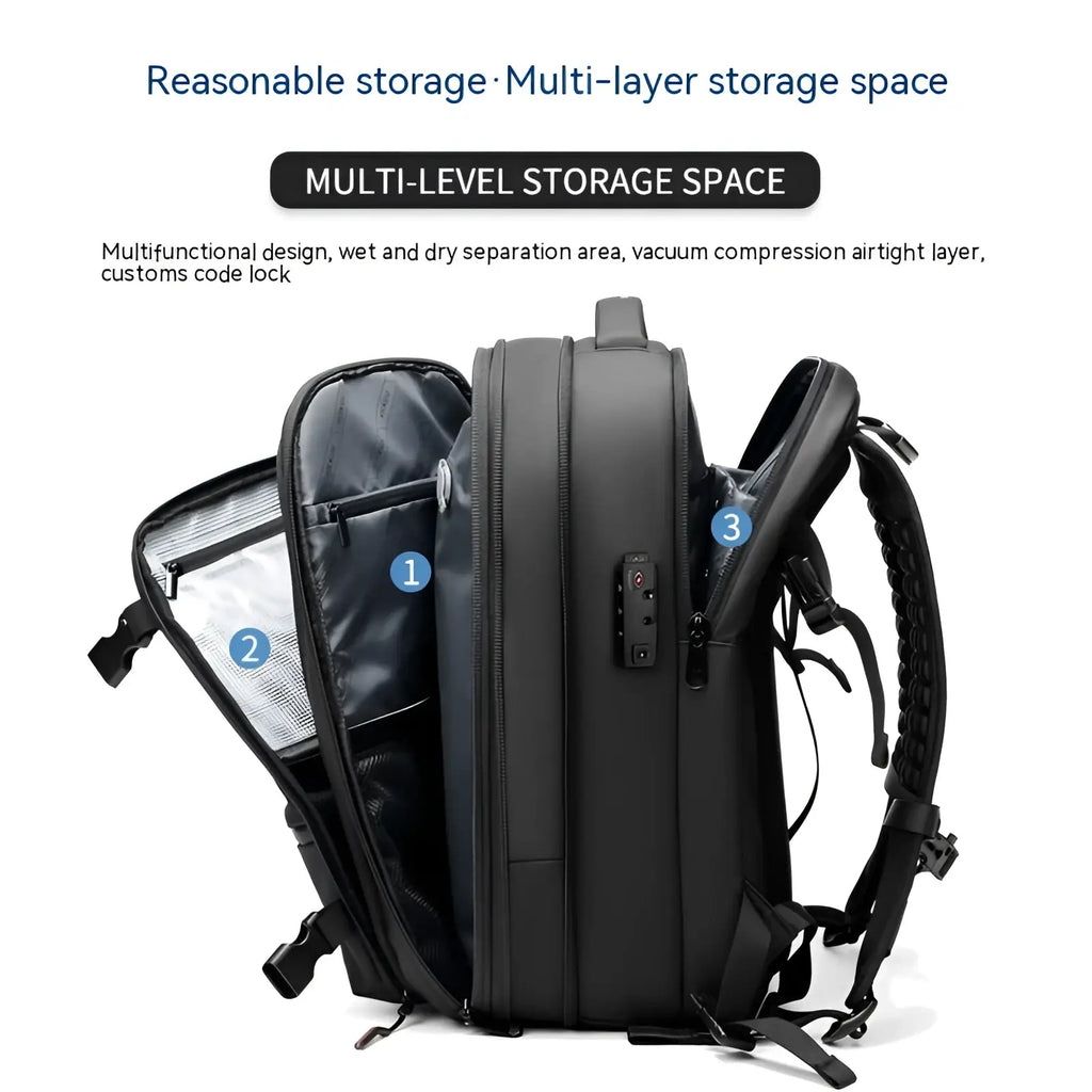 Travel Backpack Vacuum Compression Business Laptop Bag