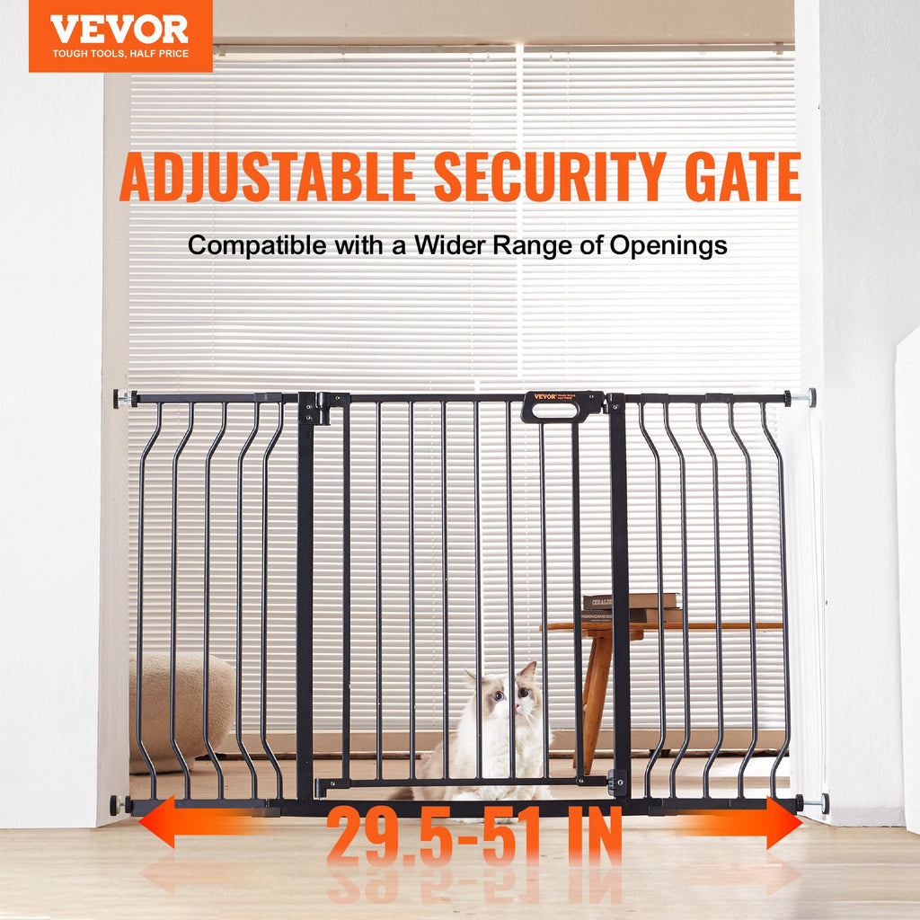Extra Wide Baby Gate for Stairs, 29.5-51 in Adjustable