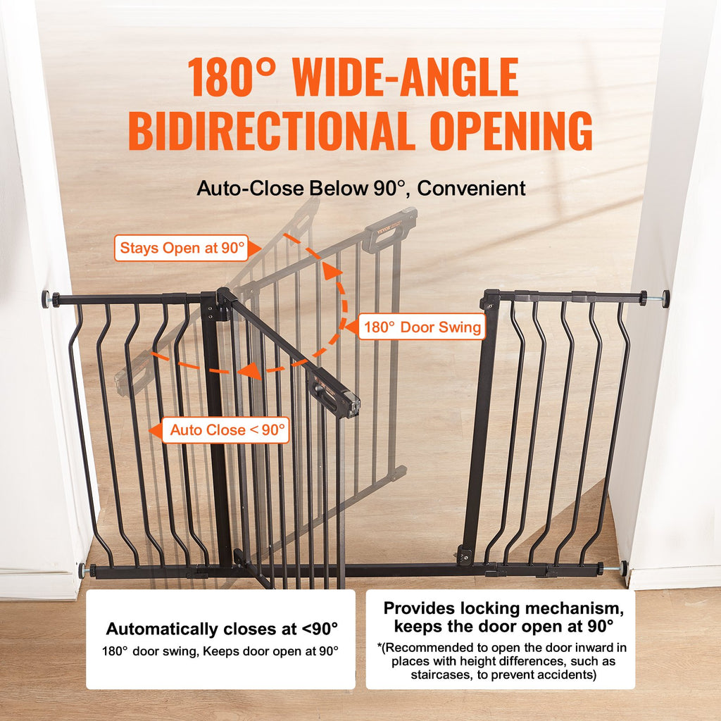 Extra Wide Baby Gate for Stairs, 29.5-51 in Adjustable
