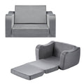 Foldable Toddler Couch, 2-in-1 Kids Sofa with Armrests