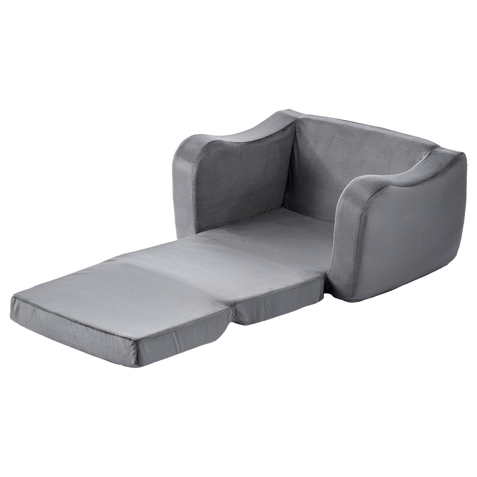Foldable Toddler Couch, 2-in-1 Kids Sofa with Armrests