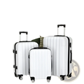 White 3 Piece Hard Shell Spinner Suitcase Set