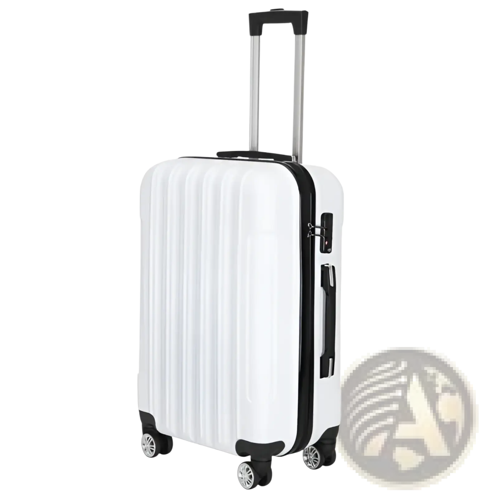 White 3 Piece Hard Shell Spinner Suitcase Set